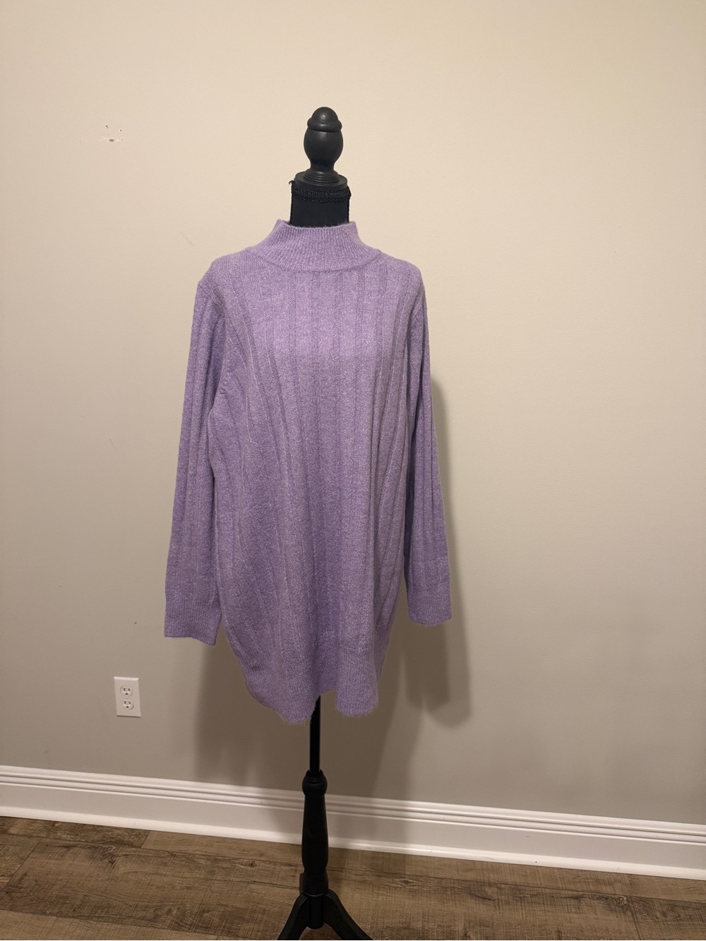 torrid Lavender Ribbed Mock Neck Sweater
